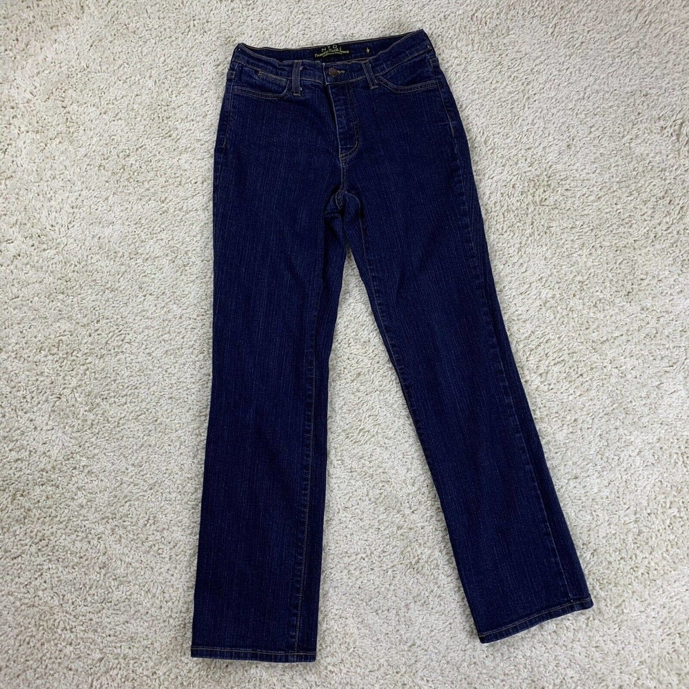 Womens NYDJ Tummy Tuck Jeans Denim Size 4 Petite Made in the USA Vintage